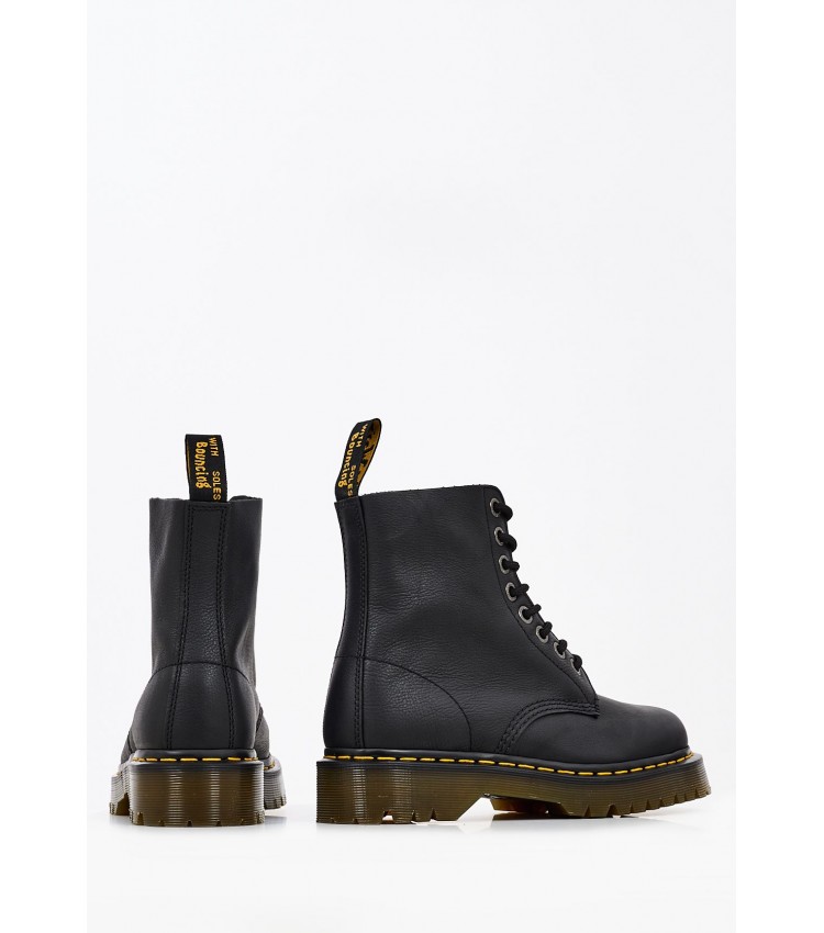 Γυναικεία Μποτάκια 1460.Pascal Μαύρο Δέρμα Dr. Martens