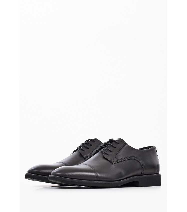 Men Shoes 46006 Black Leather Vice