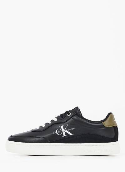 Ανδρικά Παπούτσια Casual Classic.Cupsole Μαύρο Δέρμα Calvin Klein