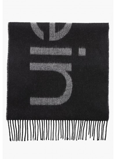 Men Scarves Dark.Jacquard Black Calvin Klein