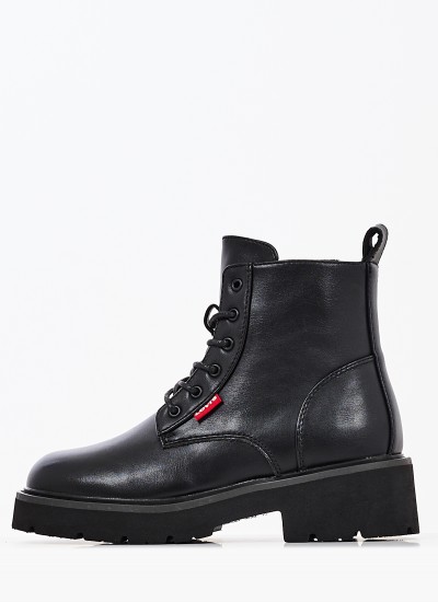 Παιδικά Μποτάκια Bootie.Lace Μπεζ ECOleather Tommy Hilfiger