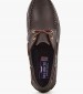 Men Sailing shoes C4 DarkBrown Leather Sea and City