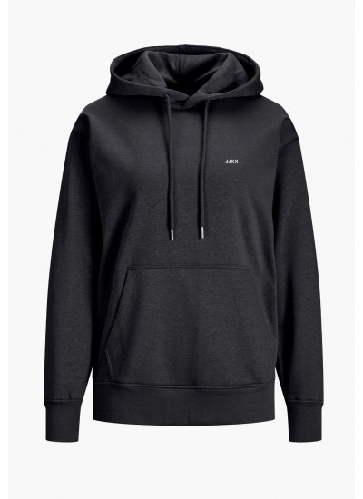 Γυνακεία Φούτερ Abbie.Hood Μαύρο Βαμβάκι Jack & Jones