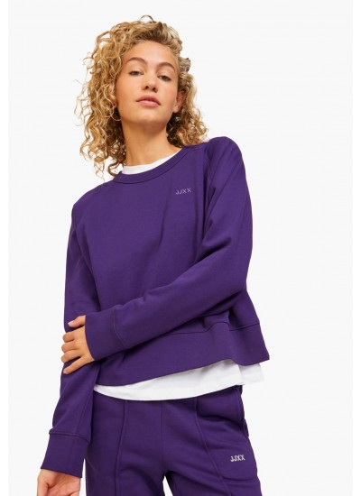 Γυνακεία Φούτερ Caitlyn.Over Μωβ Βαμβάκι Jack & Jones