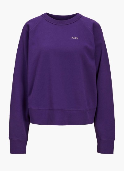 Γυνακεία Φούτερ Caitlyn.Over Μωβ Βαμβάκι Jack & Jones