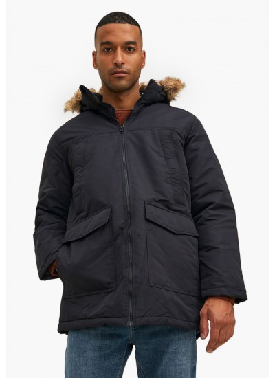 Ανδρικά Μπουφάν Craft.Parka Μαύρο Πολυεστέρα Jack & Jones