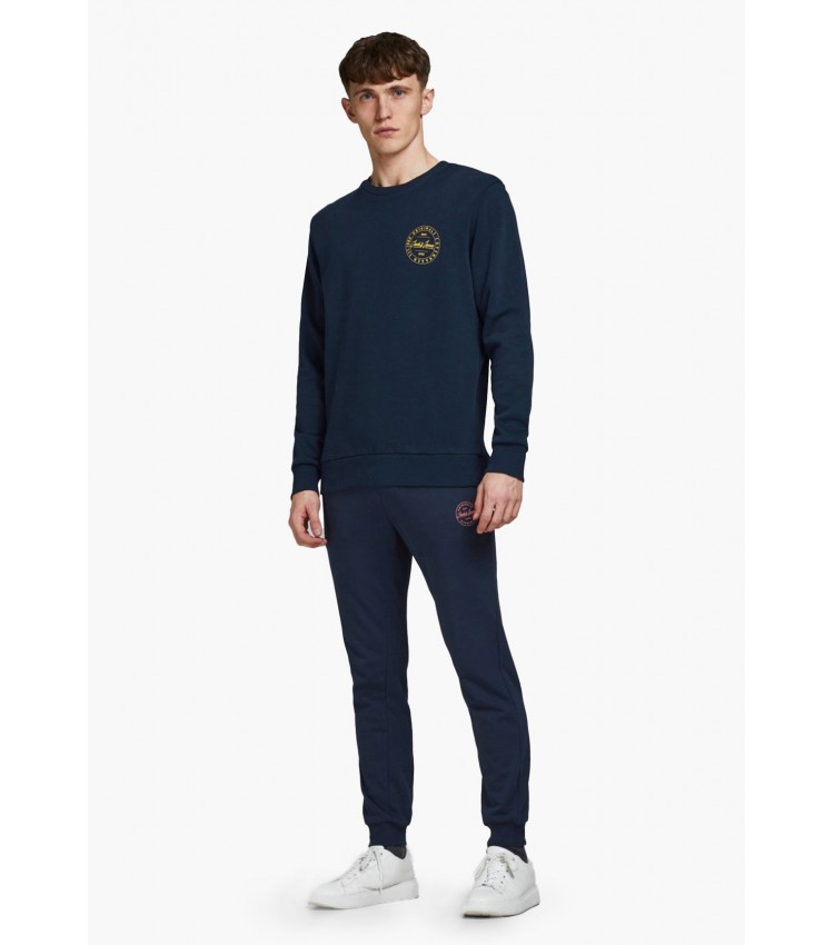 Ανδρικά Παντελόνια Gordon.Shark Σκούρο Μπλε Βαμβάκι Jack & Jones Ανδρικά Παντελόνια Gordon.Shark Σκούρο Μπλε Βαμβάκι Jack & Jones