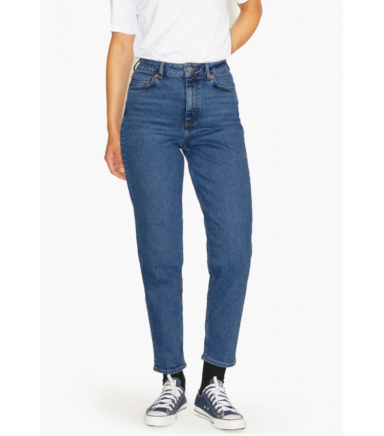 Women Trousers Lisbon.W30 Blue Cotton Jack & Jones