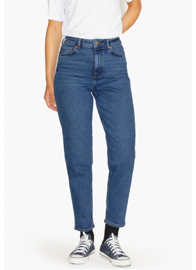 Γυναικεία Παντελόνια Dua Μπλε Βαμβάκι Pepe Jeans