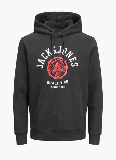 Ανδρικά Φούτερ Logo.Sweat Μαύρο Βαμβάκι Jack & Jones