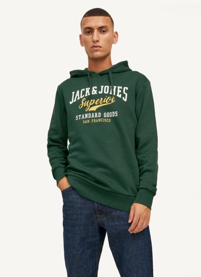 Ανδρικά Φούτερ Logo.Sweat Πράσινο Βαμβάκι Jack & Jones
