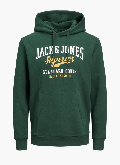 Ανδρικά Φούτερ Logo.Sweat Πράσινο Βαμβάκι Jack & Jones