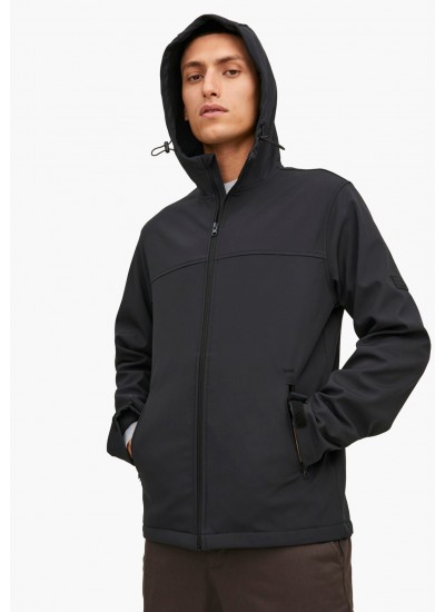 Ανδρικά Μπουφάν Marvin Μαύρο Πολυεστέρα Jack & Jones