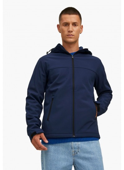 Ανδρικά Μπουφάν Marvin Σκούρο Μπλε Πολυεστέρα Jack & Jones