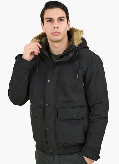 Ανδρικά Μπουφάν Winner.Bomber Μαύρο Πολυεστέρα Jack & Jones