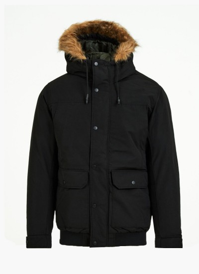 Ανδρικά Μπουφάν Winner.Bomber Μαύρο Πολυεστέρα Jack & Jones