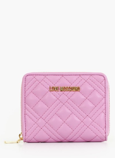 Γυναικεία Πορτοφόλια JC5605 Ροζ ECOleather Love Moschino
