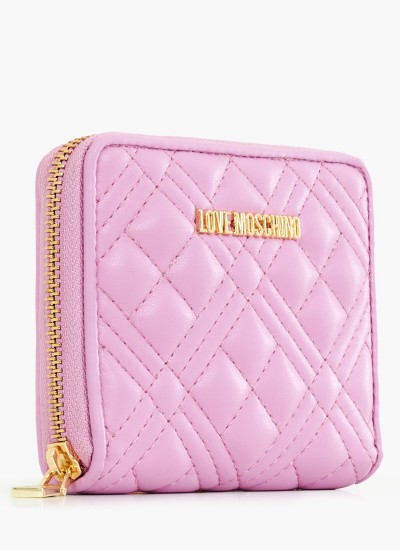Γυναικεία Πορτοφόλια JC5605 Ροζ ECOleather Love Moschino