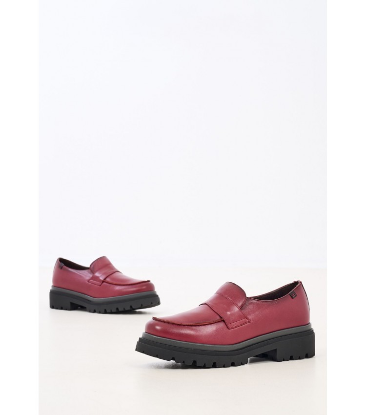 Women Moccasins 21080 Bordo Leather Pepe Menargues