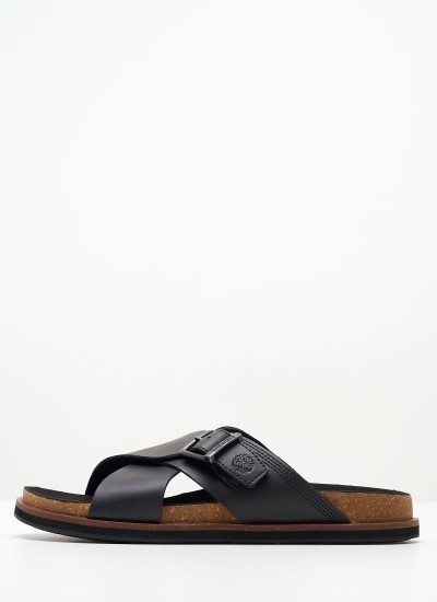 Ανδρικές Σαγιονάρες & Πέδιλα A41A1 Καφέ Δέρμα Timberland