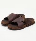 Men Flip Flops & Sandals A41A1 Brown Leather Timberland
