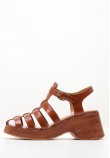 Women Sandals 116001217 Brown Leather Mortoglou