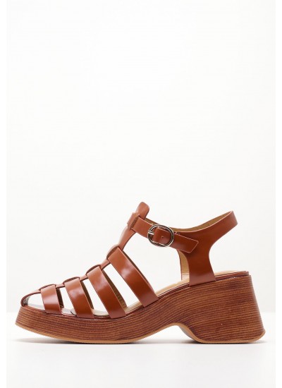 Women Sandals 116001217 Brown Leather Mortoglou