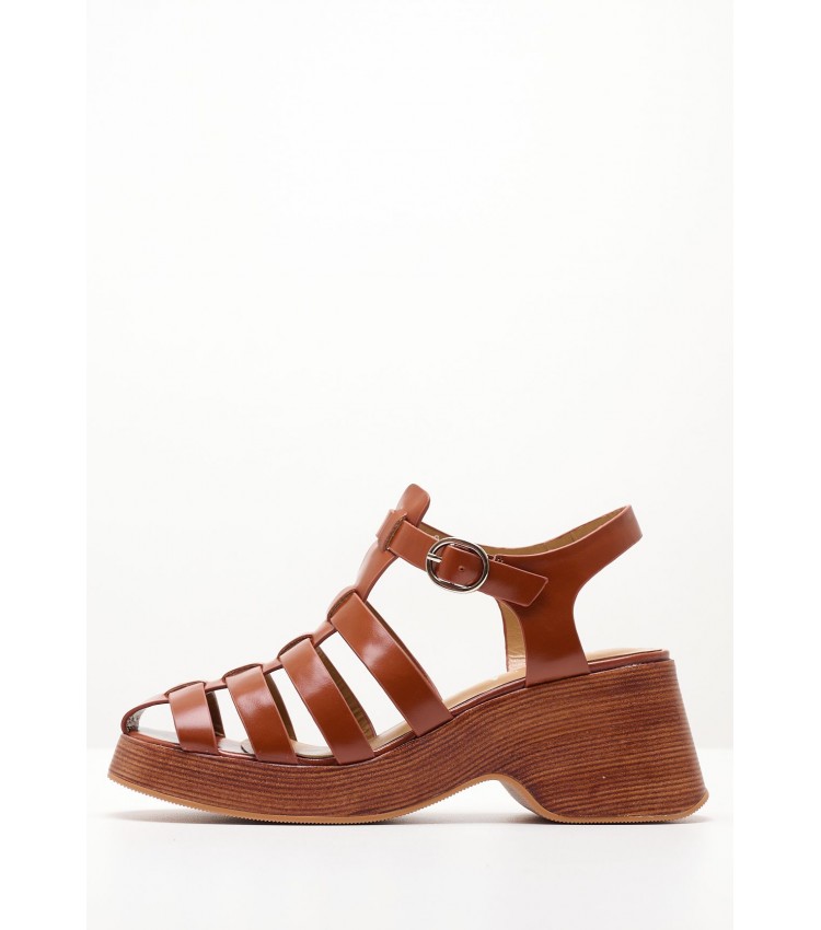 Women Sandals 116001217 Brown Leather Mortoglou