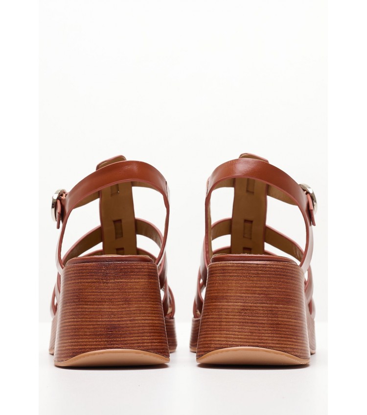 Women Sandals 116001217 Brown Leather Mortoglou