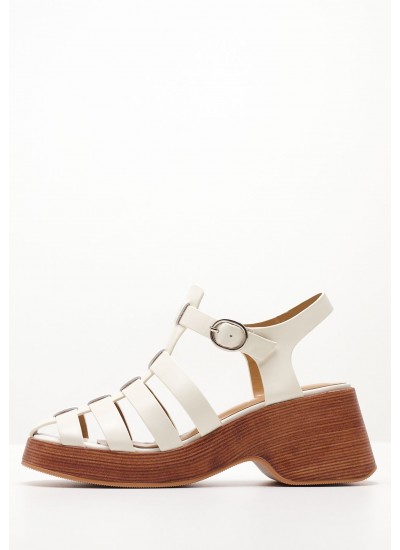 Women Sandals 116001217 White Leather Mortoglou