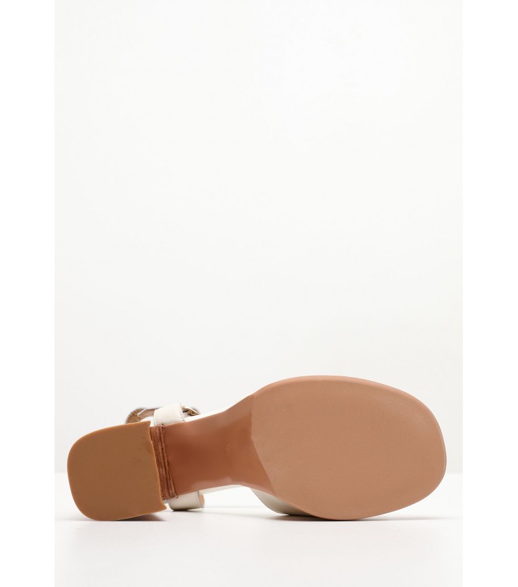 Women Sandals 116001247 Beige Leather Mortoglou