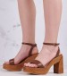 Women Sandals 116001254 Brown Leather Mortoglou