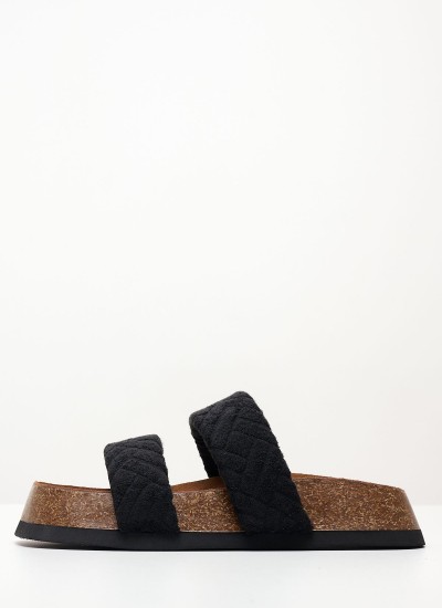 Γυναικεία Flats Gizeh.Big.Buckle Μαύρο Δέρμα Birkenstock