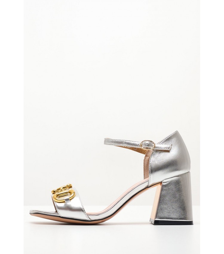 Women Sandals 116001260 Silver Leather Mortoglou