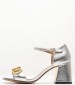 Women Sandals 116001260 Silver Leather Mortoglou