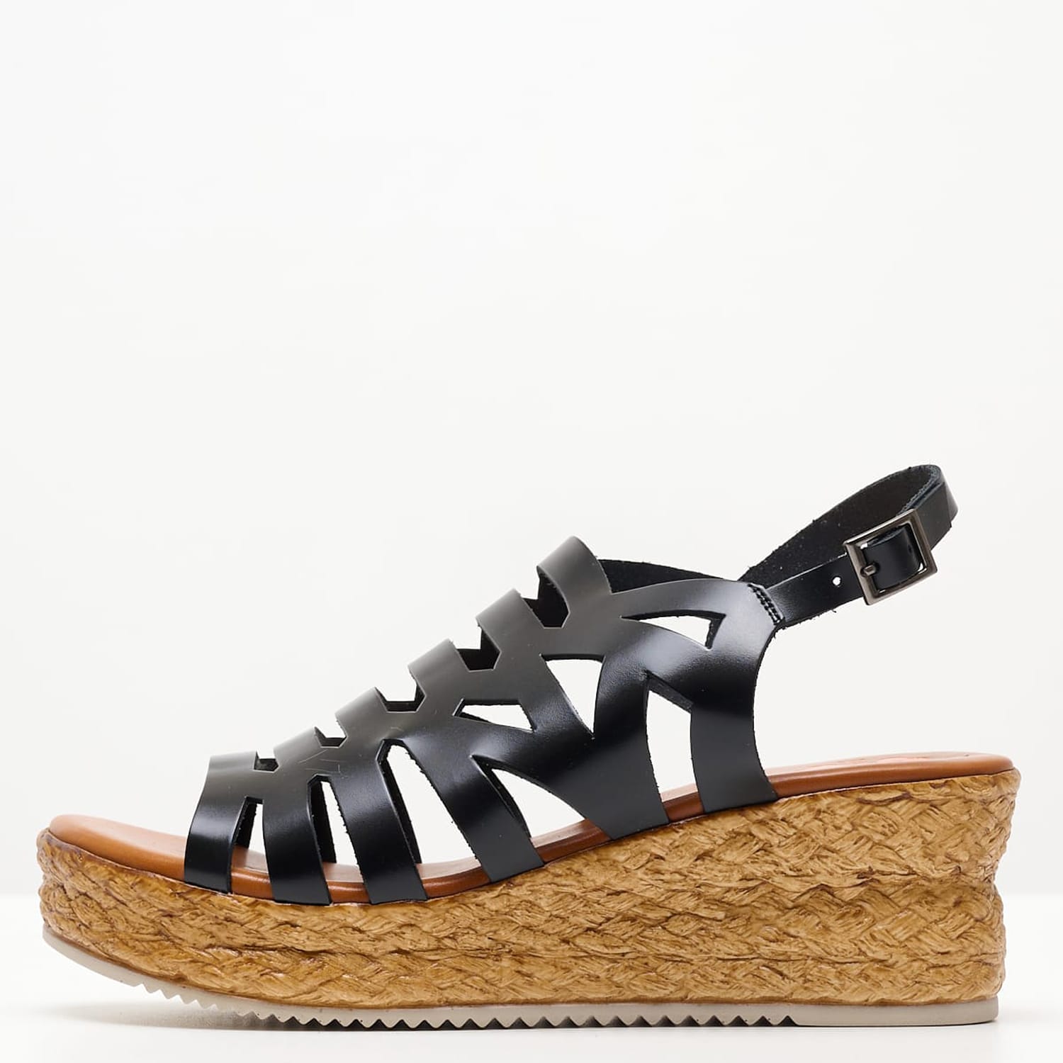 Women Platforms Low FI2844 Black Leather Porronet