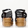 Women Platforms Low FI2844 Black Leather Porronet