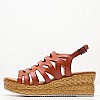 Women Platforms Low FI2844 Brown Leather Porronet