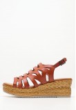 Women Platforms Low FI2844 Brown Leather Porronet