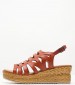 Women Platforms Low FI2844 Brown Leather Porronet