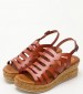 Women Platforms Low FI2844 Brown Leather Porronet