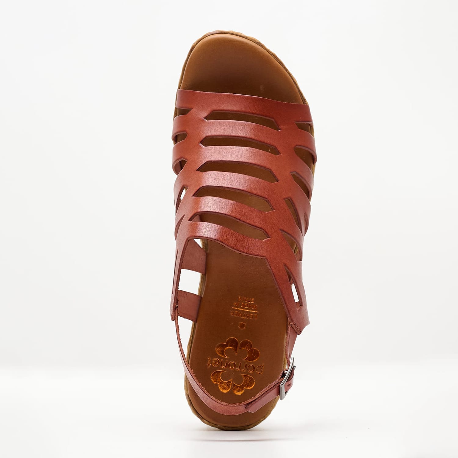 Women Platforms Low FI2844 Brown Leather Porronet