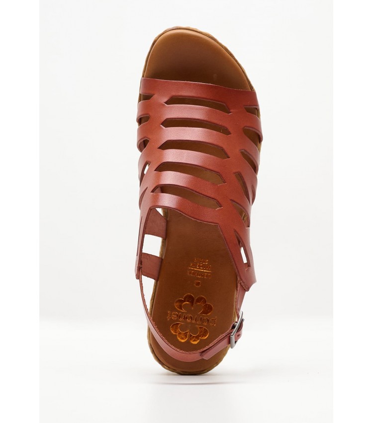 Women Platforms Low FI2844 Brown Leather Porronet