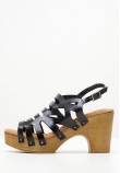 Women Sandals FI2888 Black Leather Porronet