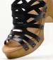 Women Sandals FI2888 Black Leather Porronet