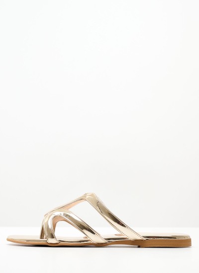 Γυναικεία Flats 2125.117134 Λαδί Δέρμα MF