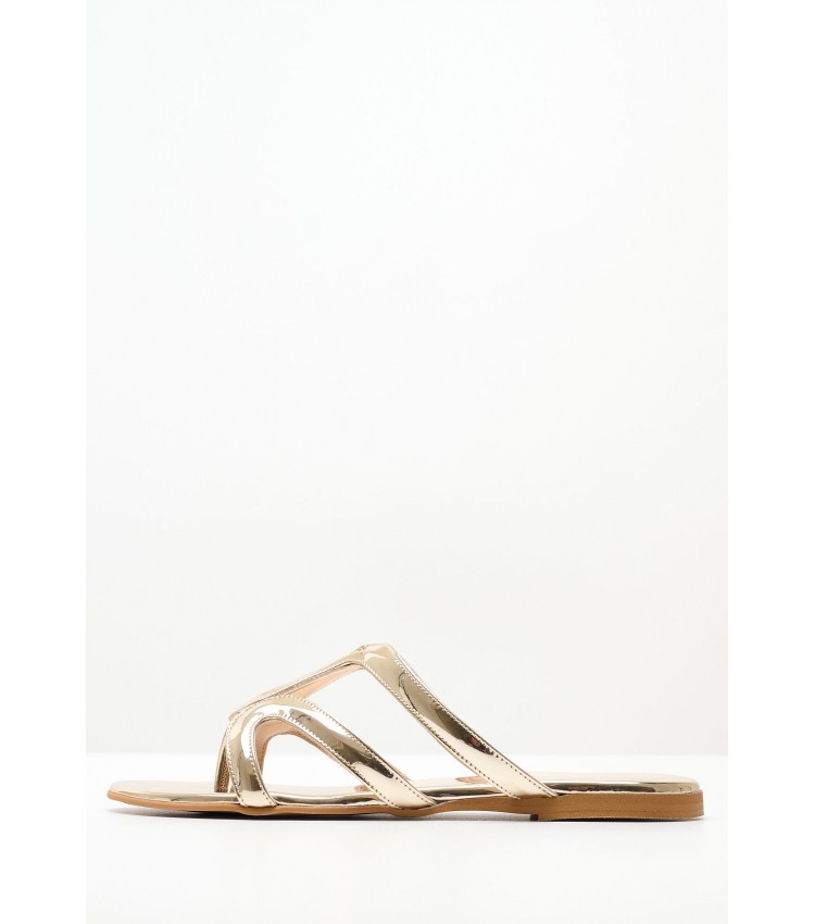 Women Flats S15.Flat Gold Leather Mortoglou