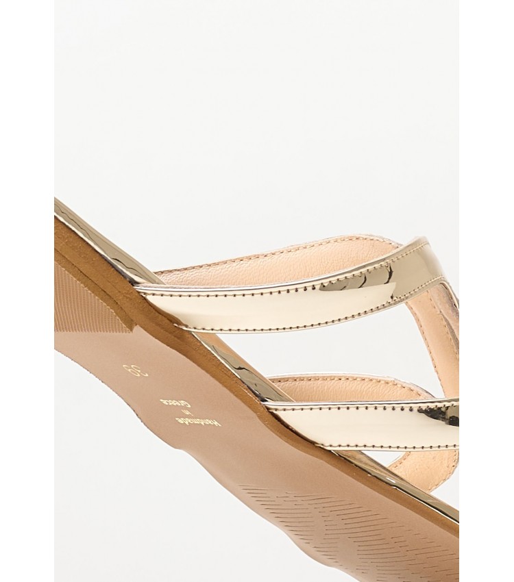 Women Flats S15.Flat Gold Leather Mortoglou