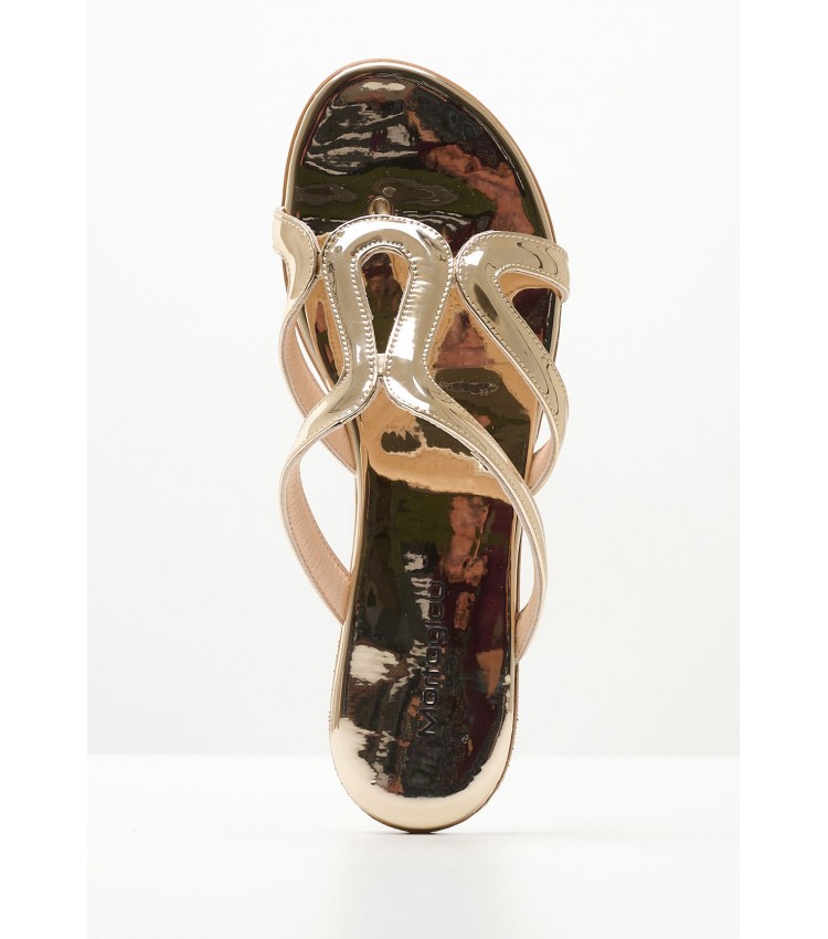 Women Flats S15.Flat Gold Leather Mortoglou