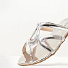 Γυναικεία Flats S15.Flat Ασημί Δέρμα Mortoglou Γυναικεία Flats S15.Flat Ασημί Δέρμα Mortoglou